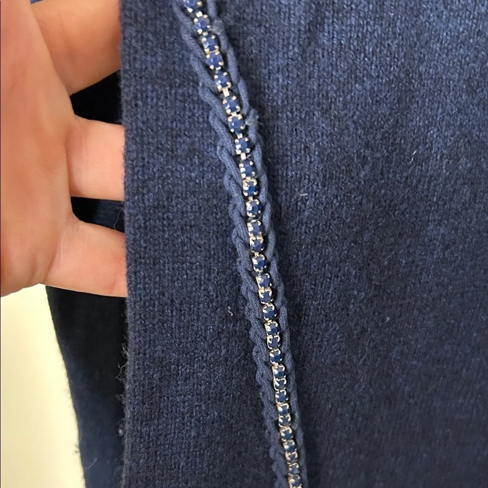 J. Crew Women’s Navy Blue Crewneck Sweater 100% Wool Size S